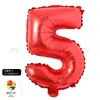 16 pulgadas Grande Rojo Perforado Imitación Hermoso Alfanumérico A~Z 0-9 Habitación de Boda Decoración de Cumpleaños Arreglo Globos