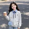 Nicho minimalista estilo nuevo coreano dulce chica POLO falso dos piezas sudadera linda personalidad jeans conjunto moderno