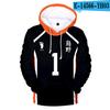 Traje de Personaje Junior de Voleibol de Anime de Amazon para Primavera y Otoño 2025 Sudadera con Capucha y Cremallera Cos3D Moda