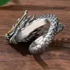 Anillo Panlong Colorido Marca de Moda para Hombre Ruffian Guapo Sentido de Alto Nivel Dominante Método Antiguo Anillo Único Ajustable Anillo de Dieta Zodiaco Dragón