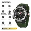 Reloj multifuncional de doble pantalla SANDA para hombre, reloj electrónico luminoso moderno y a la moda, despertador con función de repetición de comercio exterior, reloj impermeable