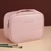 Nueva Bolsa de Maquillaje de Clasificación Multicapa Gran Capacidad PU Impermeable Bolsa de Almacenamiento Tacto de Alta Gama Portátil Viaje de Mano Neceser
