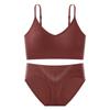 Cross-border beauty back underwear terno ajustável alça sutiã terno fio sem fio esportes tubo superior triângulo cueca