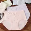 Ropa Interior de Algodón Antibacteriana de Cintura Alta 10A para Mujer, Calzones Estampados Sin Costuras Transpirables, Talla Grande, Ropa Interior Cómoda y Amigable con la Piel al por Mayor
