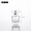 Frasco de Perfume de Vidro Quadrado Simples Transparente Frasco de Perfume Quadrado Frasco de Spray de Perfume Baioneta Tipo Push Atacado