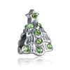 Navidad Verde Pulsera Árbol de Navidad Abalorios Accesorios DIY Accesorios Collar Adornos de Cuerda Trenzada Hechos a Mano Regalos de Vacaciones