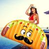 Galleta inflable de PVC grueso directo de fábrica fila flotante soplado hamburguesa cama flotante adulto isla flotante personalización