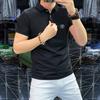 Camisa polo de manga corta para hombre de lujo ligero, cómoda, transpirable, algodón perla, camisa de manga corta para hombre, moda, tendencia, camiseta de verano