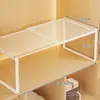 Estante Divisor de Armario, Estante Extensible para Almacenamiento de Ropa, Organizador de Gabinete Profundo para Armario de Dormitorio en Casa, Estante de Almacenamiento