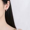 925 prata esterlina em forma de brincos de zircão feminino 2022 novo estilo simples ins all-match maré brinco leve luxo elegante elegante joias de orelha elegante