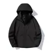 Chaqueta nueva de primavera chaqueta versión holgada estándar pequeña con capucha cortavientos impermeable abrigo de color liso JK88888A