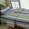 Juego de Tres Piezas para Dormitorio Estudiantil Cama Litera Individual para Entrenamiento Militar Funda de Colcha Rayada Funda de Almohada Unidad de Sitio de Construcción Ropa de Cama al por Mayor