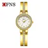 Reloj de Pulsera de Aleación Popular para Transmisiones en Vivo Ofns Joyería Impermeable Reloj de Cuarzo de Lujo Ligero de Alto Valor Reloj Sencillo con Esfera Pequeña para Mujer