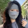 Mascarilla de Hielo de Seda para Protección Solar de Verano para Mujeres, Anti-UV, Transpirable, Mascarilla Facial Protectora del Sol, Mascarilla Facial de Cara Completa para Conducir y Ciclismo