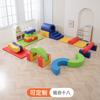Centro de Educação Infantil para Crianças Equipamento de Treinamento Sensorial para Crianças Combinação de Escorrega Macio para Escalada Brinquedos de Perfuração Internos