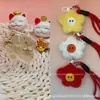 Oso Flor de Oro Puro 999 Colgante de Oro Serie Flor de Peluche Cordón Promoción de Transmisión en Vivo de Tiktok