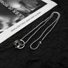 Collar de anillo para hombre, doble anillo, acero de titanio, sin color, de alta gama, combina con todo, cadena para el sudor, accesorios sencillos de hip-hop para mujer, joyería