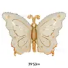 Nuevo producto transfronterizo: globo metálico de mariposa de color sólido mate para decoración de fiestas de cumpleaños de niñas y reuniones festivas