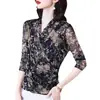 Blusas de Renda para Mulheres 2023 Primavera e Outono Novo Estilo Novo Estilo Camisas Básicas de Alta Qualidade para Mulheres Estilo Ocidental Camisas Pequenas Camisetas Curtas