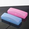 En stock, variedad de cajas para gafas, caja con cremallera EVA, bolsa plegable portátil, caja de cuero para gafas, caja transparente esmerilada para gafas de lectura.