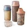 Frasco de plástico sellado para almacenamiento de granos, cocina, alimentos, transparente, apto para aperitivos, productos secos, té.