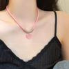Collar de borlas de estrellas con cuentas de colores de dopamina para mujer 2023, nuevo y elegante collar con cadena de clavícula para chica dulce, fresca y atractiva.