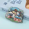 Imanes de Refrigerador de Madera Personalizados de Turismo Urbano, Pegatinas Magnéticas Culturales y Creativas de Tendencia Nacional Multiciudad, Pegatinas Magnéticas Creativas de Ciudad