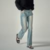 Jeans de Pierna Recta para Mujer Primavera y Otoño 2026 Pantalones Largos de Pierna Ancha Adelgazantes de Cintura Alta Casuales de Largo Hasta el Suelo