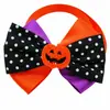 Liquidação de Estoque Gravatas Borboleta de Halloween para Pets, Gravatas Borboleta para Gatos e Cachorros, Coleiras com Estampa de Abóbora e Fantasma