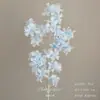 Flores Artificiais Azuis para Casamento Flores Falsas de Teto Decoração de Casamento Parede de Flores Arranjo de Flores de Chão para Casamento Materiais para Arranjo de Flores de Seda