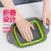 Suministro en Stock Cesta de Drenaje Cuadrada Lavabo Plegable de Silicona para Lavar Verduras Frutas Cesta Filtro de Agua para Picnic al Aire Libre Juego de Dos Piezas