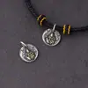 Colgante de Moneda de Plata Amarillo Dios de la Riqueza S925 Pulseras de Plata de Ley 925 para Hombres y Mujeres Colgante Retro Exquisito Marca Accesorios de Plata