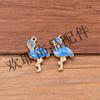 4 Cor animal charme DIY liga jóias acessórios óleo Flamingo pingente guindaste pingente 28*16mm