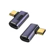 Adaptador en forma de U de función completa Thunderbolt 3 Tipo-C Macho a Tipo-C Hembra Conector en ángulo de 40 Gb