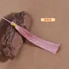 Borla de Seda de Hielo de Poliéster de 12 cm con Hilo Dorado DIY Hecho a Mano Colgante de Borla Hanfu Qipao