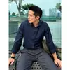 Camisas para Hombre Estilo Coreano, Atuendo de Negocios Ligero de Alta Gama para el Trayecto al Trabajo, Trajes Estilo Nápoles Combinados con Camisas de Manga Larga de Alta Gama
