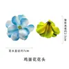 Cabeça de frangipani artificial Pente de cabelo coreano grampo de cabelo material de flor acessórios salão de casamento flor feita à mão decorativa adereços de fotografia