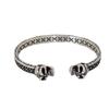Cool Sa Pulsera de Calavera Industria Pesada Tendencia Hip-Hop Punk Cobre Plateado Plata Gruesa Abierta Estilo Frío Pulsera Retro Pulsera