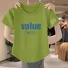 Top corto para mujer de estilo europeo, camiseta blanca de manga corta ajustada de imitación algodón, nuevo estilo de verano 2024, camiseta de moda con hombro normal