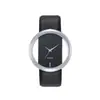 Artículo popular de comercio exterior: Reloj de diseñador unisex simple, elegante, transparente, con diseño calado, reloj de pulsera de cuarzo con correa de cuero para pareja, transmitido en vivo para hombres