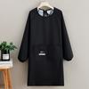 Delantal Impermeable Hogar Cocina Antifouling Manga Larga Cintura Nuevo Peto Estampado Resistente a la Suciedad Ropa de Trabajo para Cocinar Adulto Mujer