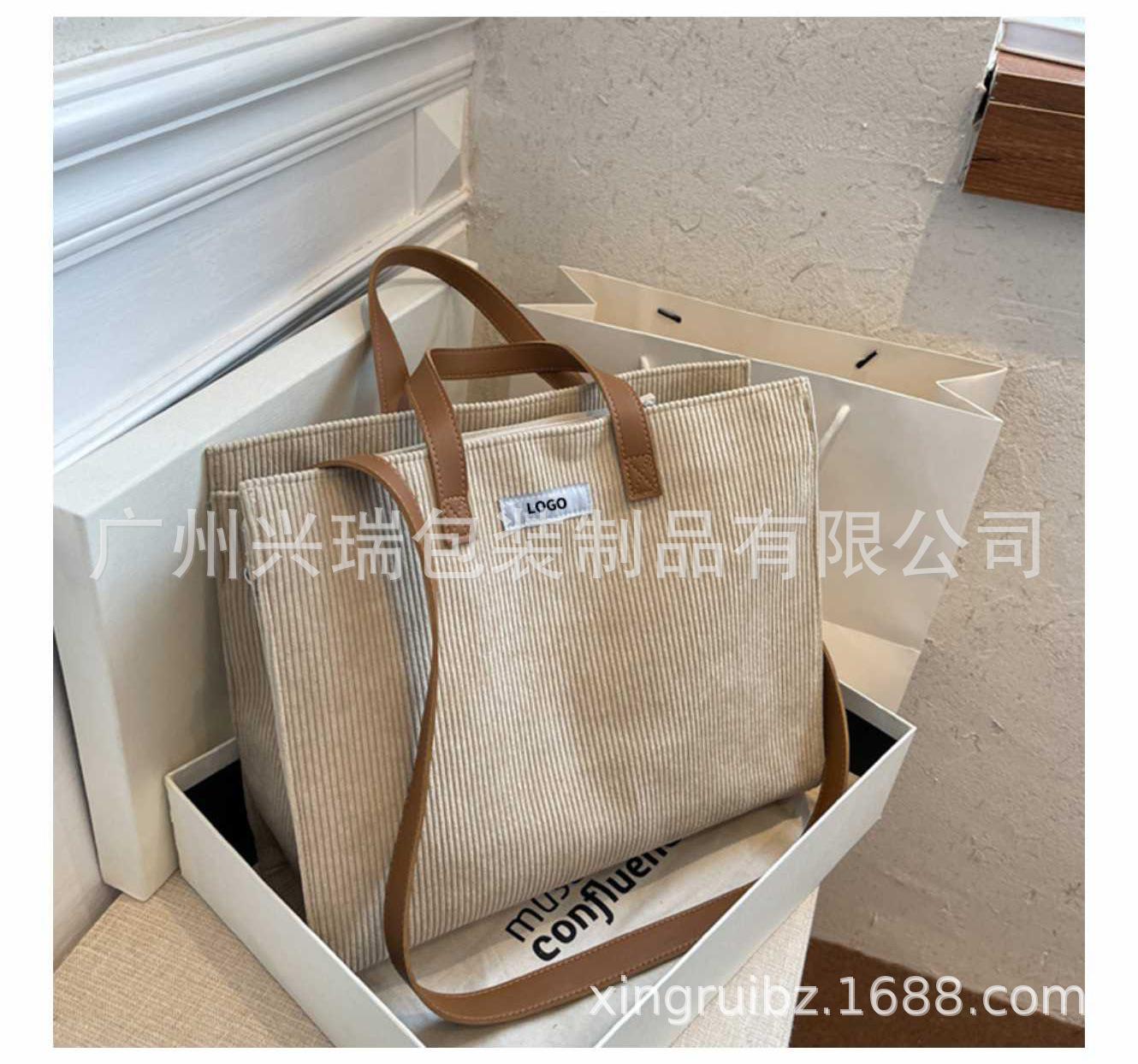 新款简约条绒手提通勤托特单肩包_10.jpg