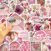 50 peças de adesivos estéticos rosa tipo rabisco para papelaria DIY, malas, cadernos e como presentes de volta às aulas