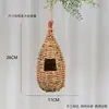 Jardim de Infância Ninho de Pássaro Decoração Suspensa Criativa Ambiental Estilo Floresta Material de Arranjo de Ambiente de Canto Natural Pingente Folha Verde Cipó Ninho de Pássaro