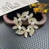 Broche Retro de Moda Sentido Avanzado Incrustado de Diamantes Corsage de Cristal Anti-deslizante Pin Hebilla Fija Accesorios para Ropa Hebilla de Aleación