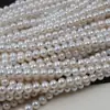 40cm mais longas, pérolas naturais de água doce near-round com núcleo AK branco de 6-7mm para colares, pulseiras e correntes de clavícula DIY
