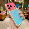 Capa Color-Blocking Dopamina para Apple 18 Pro Max, Transforma-se Instantaneamente em uma Capa de iPhone 16 Colorida como Doce com Recortes Precisos, Anti-Queda e Atração Magnética