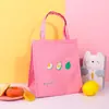 Bolsa Fofa para Lancheira de Estudante, Bolsa de Mão, Lancheira Térmica, Lona, Trabalhador de Escritório com Arroz, Simples, Grande Capacidade, À Prova d'Água
