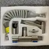 Juego de Rociador para Bidé de Inodoro Acero Inoxidable Kit de Higiene Femenina Baño Balcón Potenciador Una Entrada Dos Salidas Válvula de Ángulo