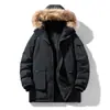Parka de longitud media a prueba de frío y que mantiene el calor, con cuello de pelo grande y capucha, Parka versátil de trabajo con plumón de pato